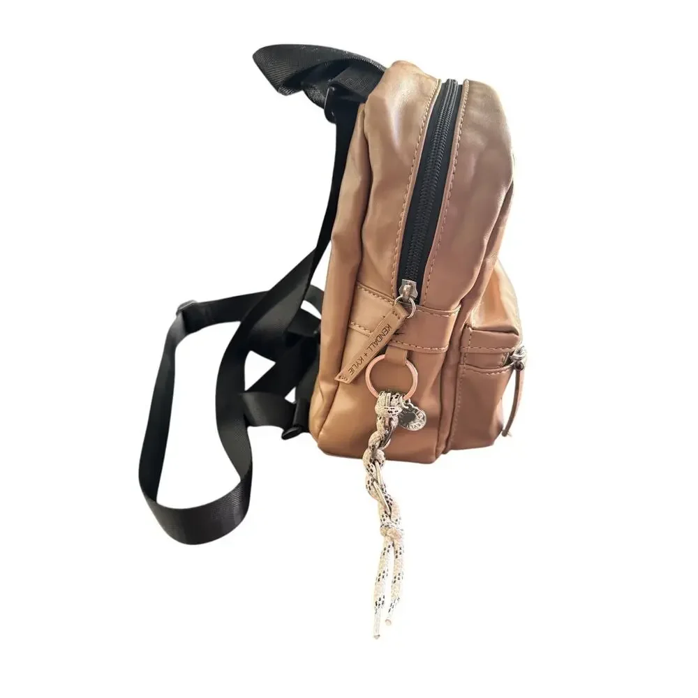 Kendall And Kylie Mini Backpack Camel Tan‎ Black